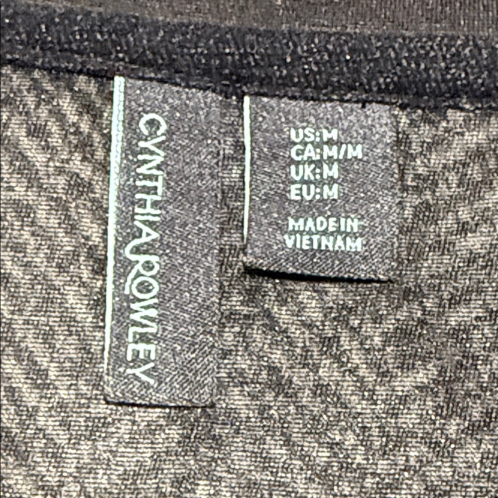 Cynthia Rowley Black and Gray Crew Neck Sweater - Picture 2 of 2